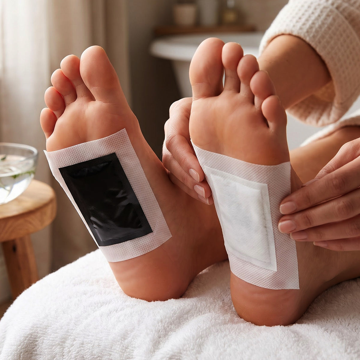 Herbal foot pad with adhesive sheet application