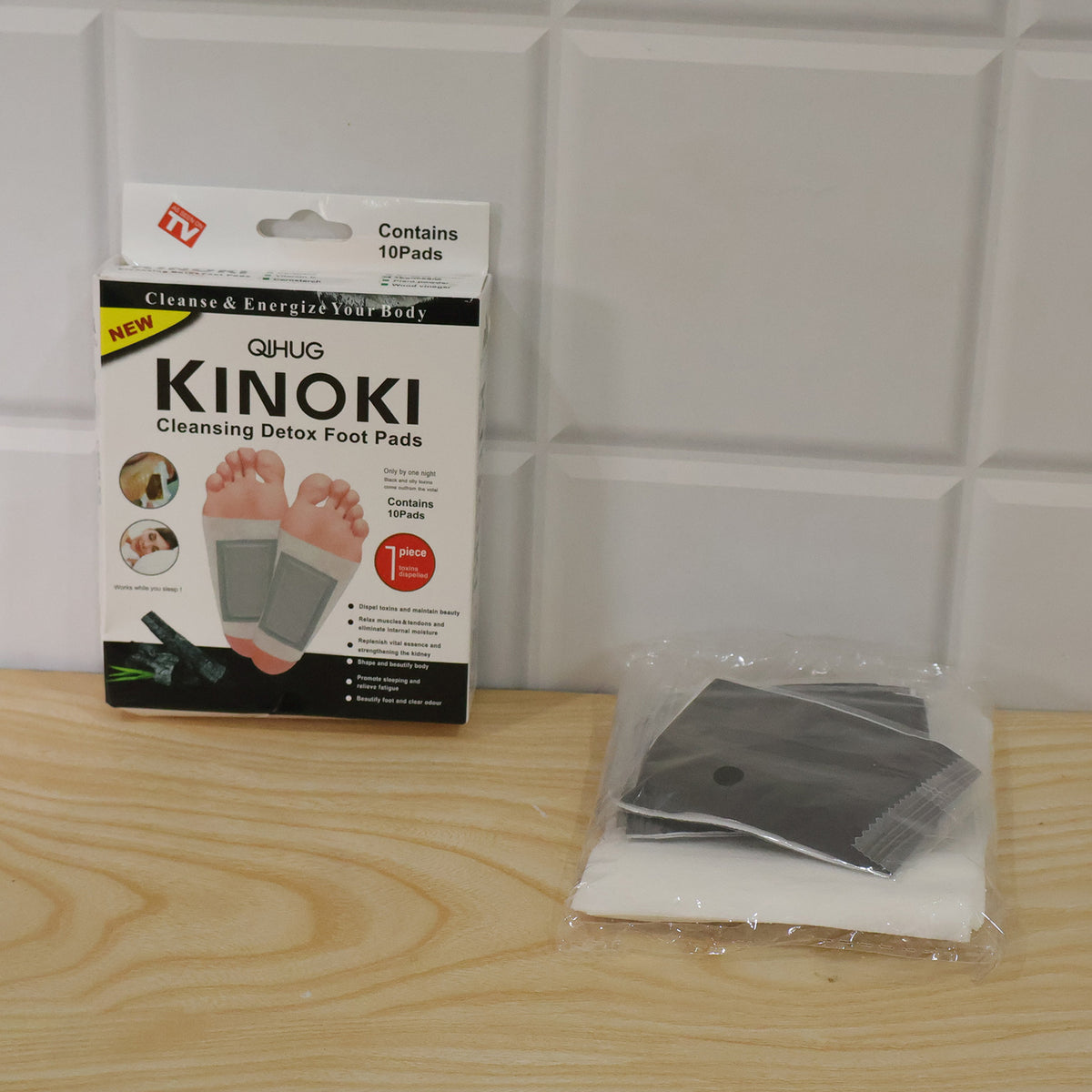 Kinoki herbal cleansing foot pads live package photo