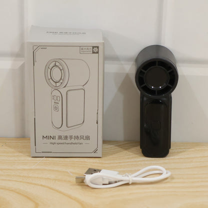 22854 mini portable handheld fan live product and color box photo