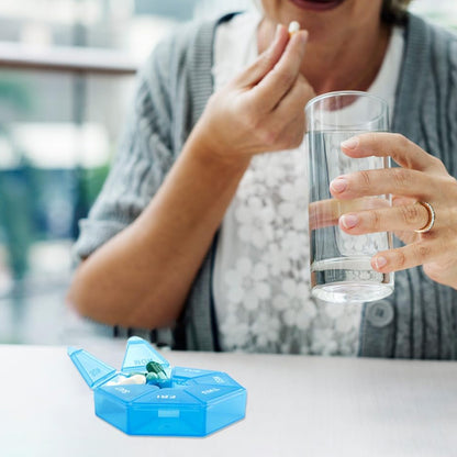 Weekly pill box for everyday medicine storage