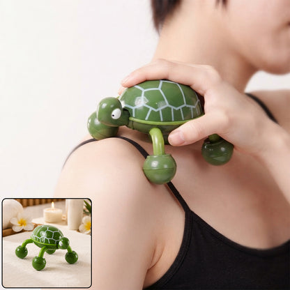 Turtle shaped manual body massager lifestyle view