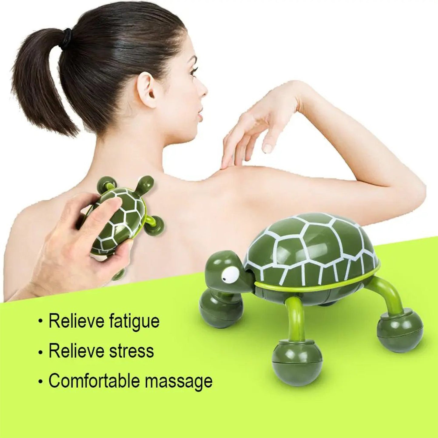 Turtle roller body massager use view