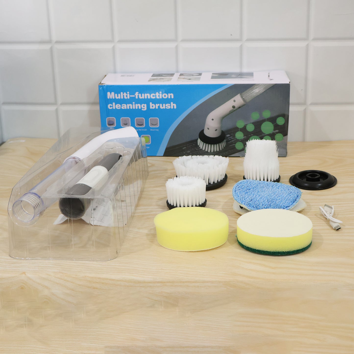 Live product photo with color box packaging