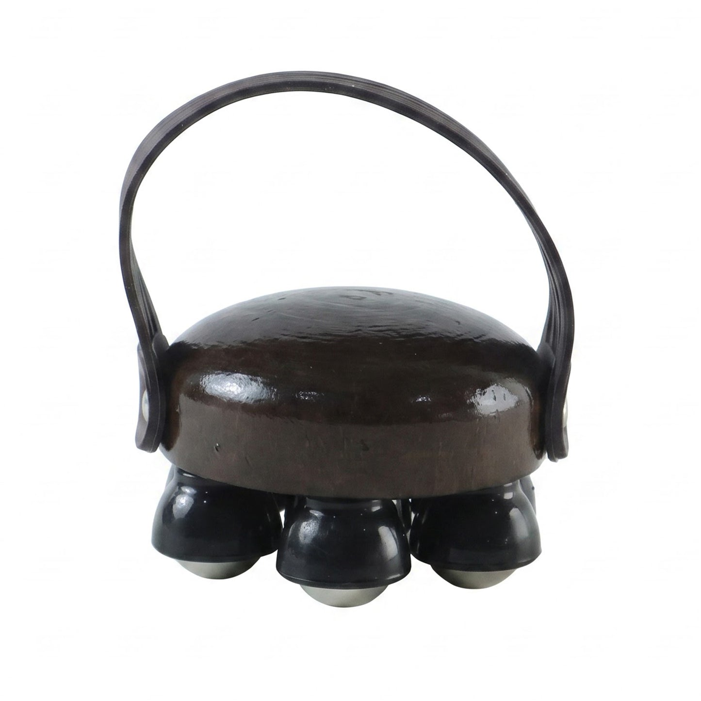 Plastic body massager on white background