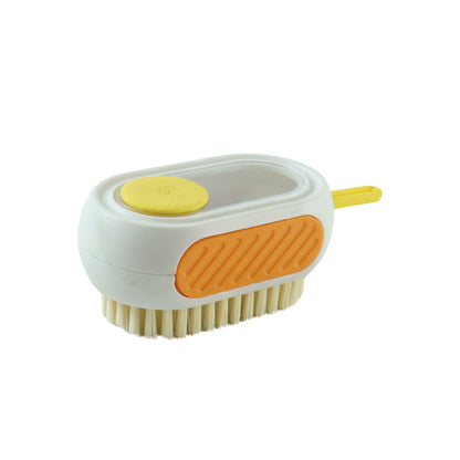 Cleaning brush on white background