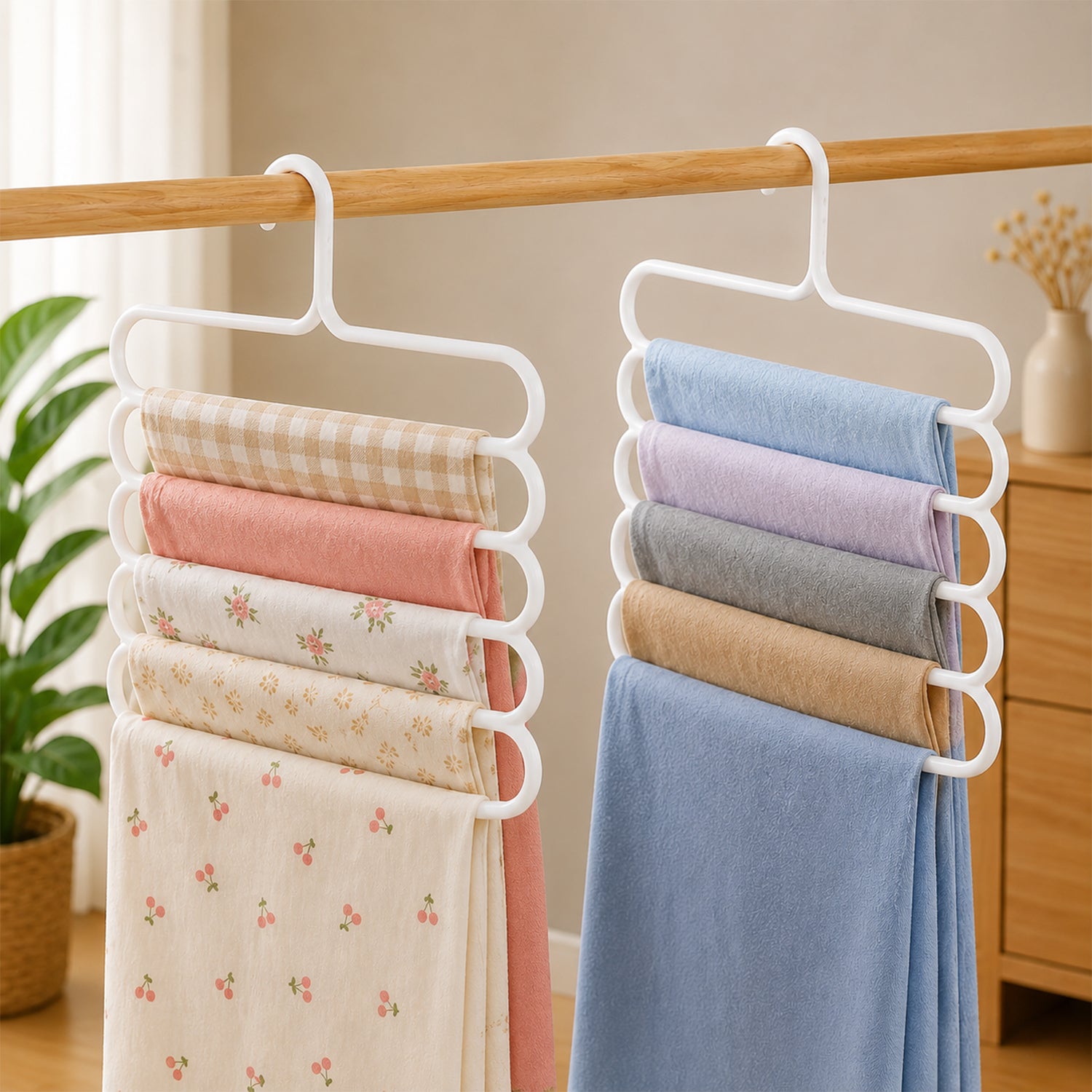 Large 5 in 1 plastic multipurpose hanger product image 3