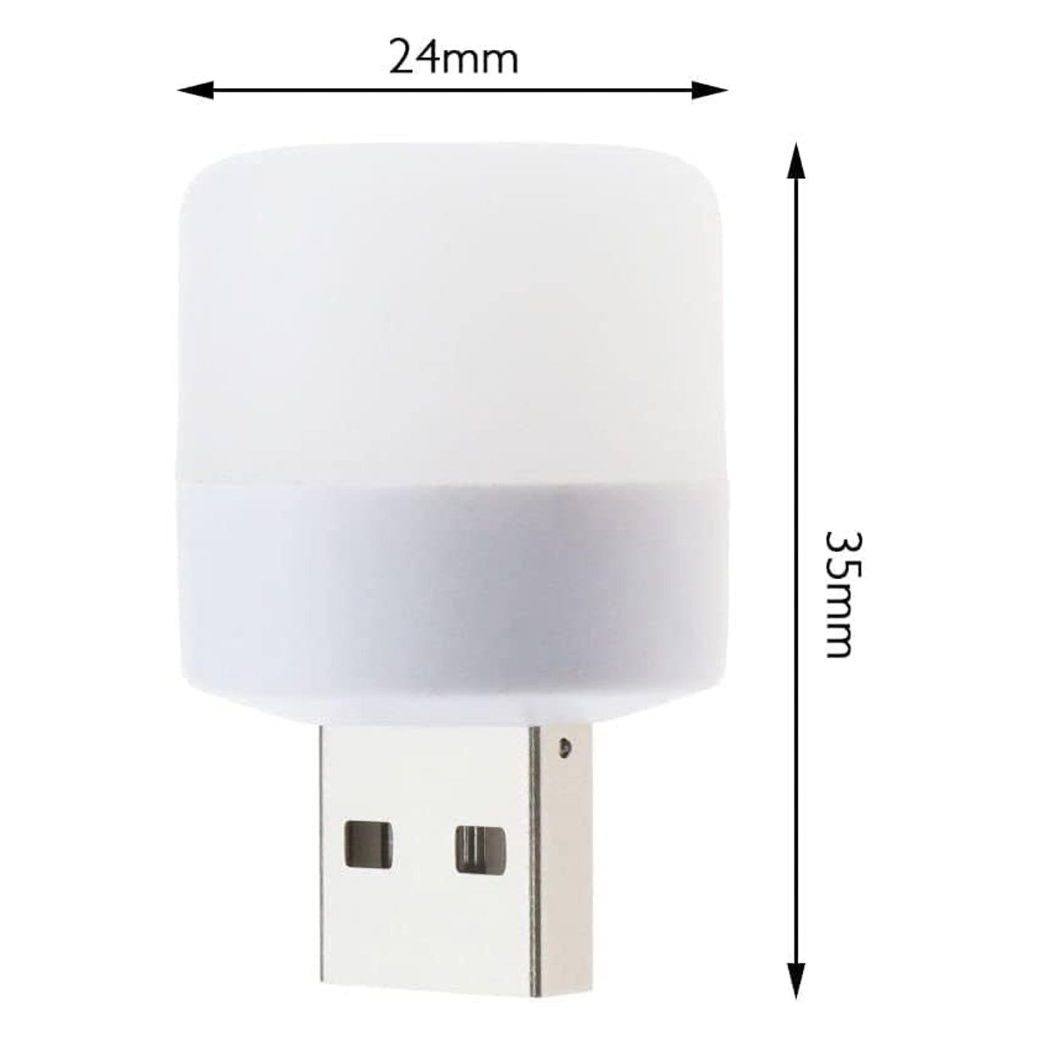 Mini USB LED night light product dimensions