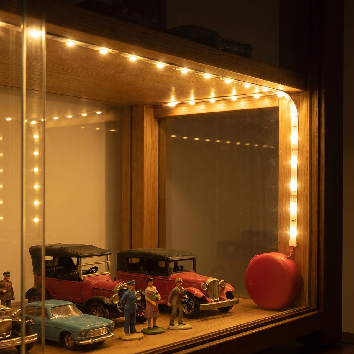 LED strip lights used in display cabinet