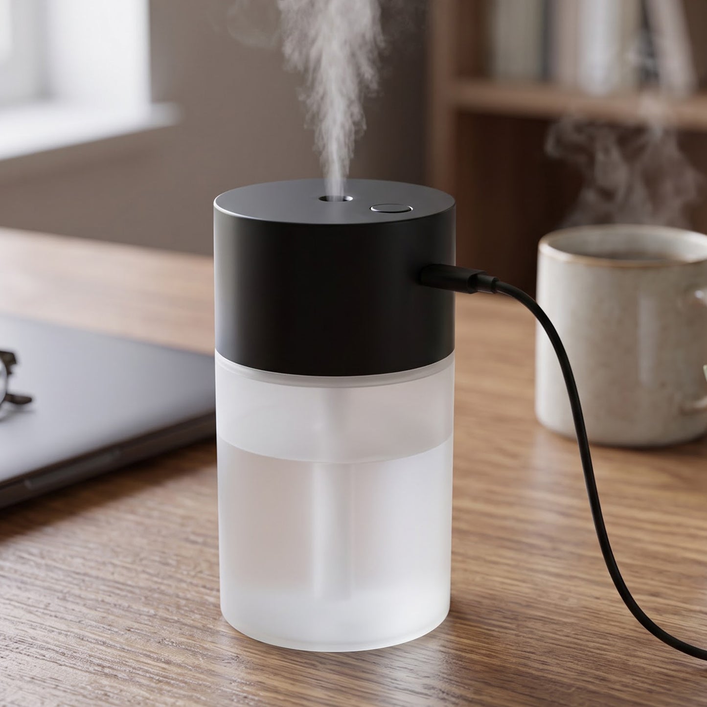 Portable mini USB air humidifier mist view