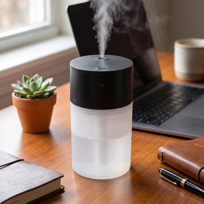 Portable mini USB air humidifier live desk photo