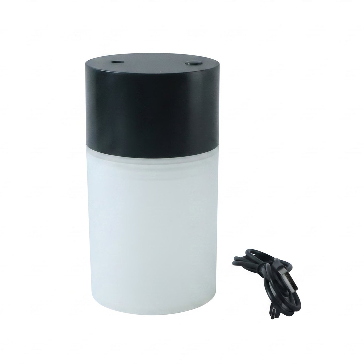 Portable mini USB air humidifier on white background