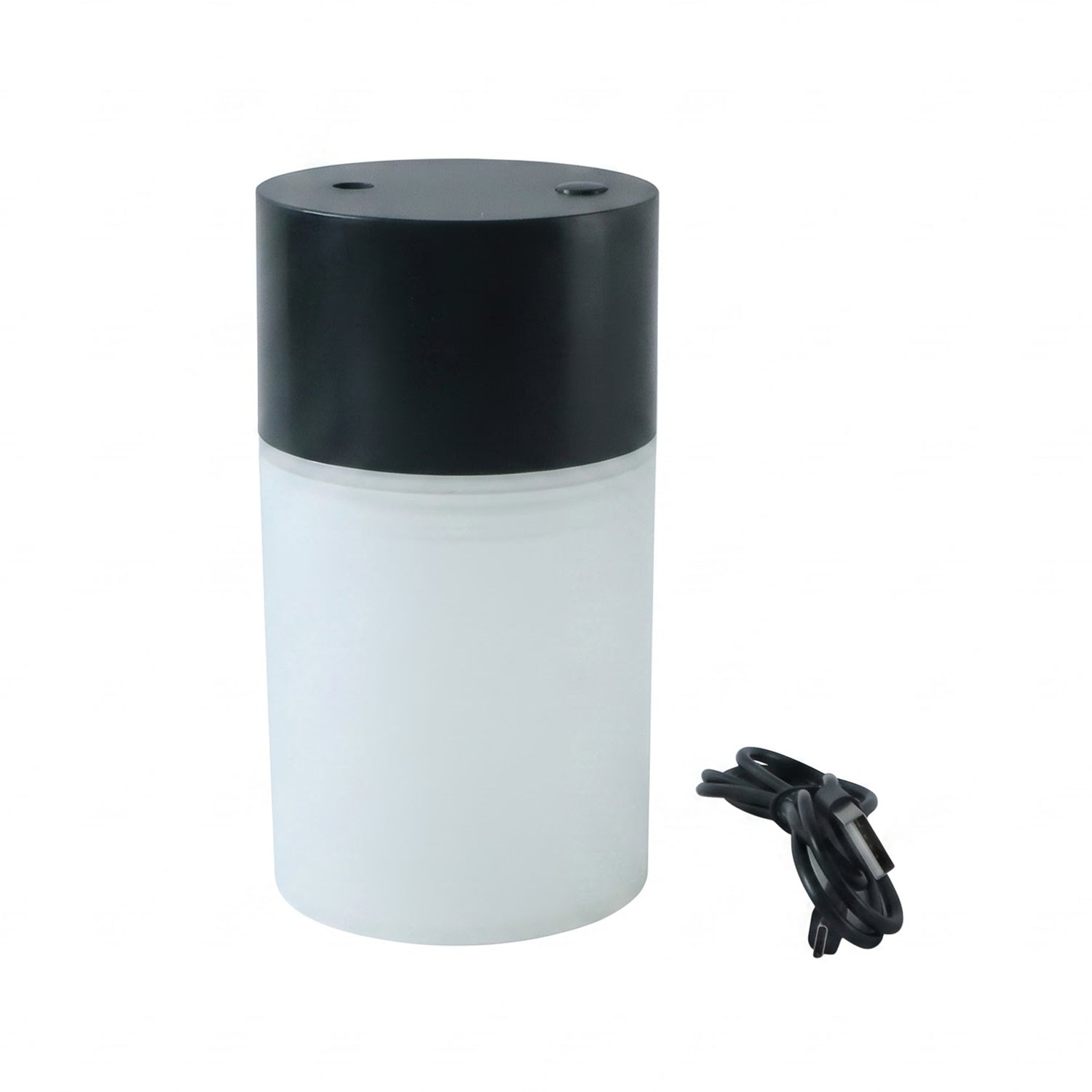Portable mini USB air humidifier on white background