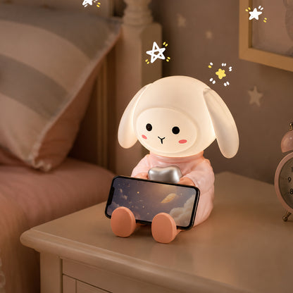 Rabbit LED Night Light with Mobile Phone Stand for Bedroom and Study Table (1 Pc) - image 8
