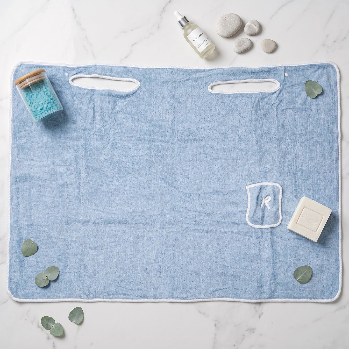 Bath towel on white background