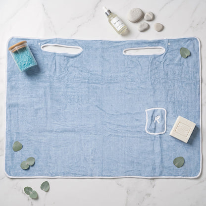 Bath towel on white background
