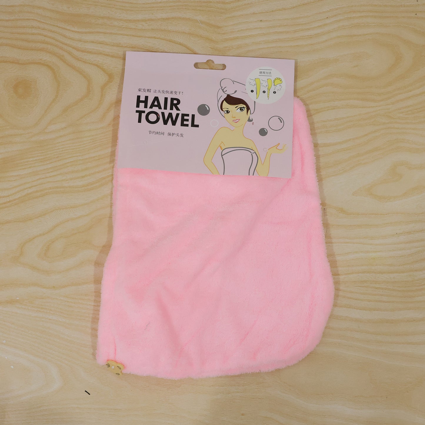 Microfiber hair wrap towel cap live product photo
