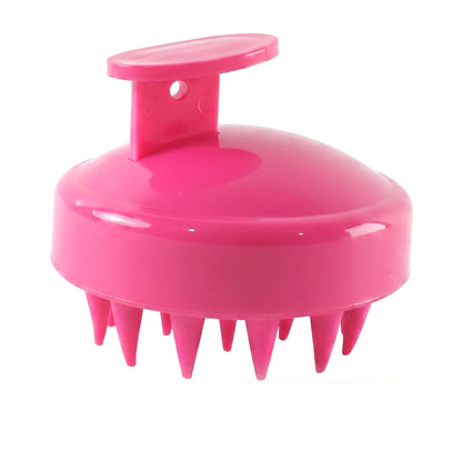 Silicone scalp massager on white background