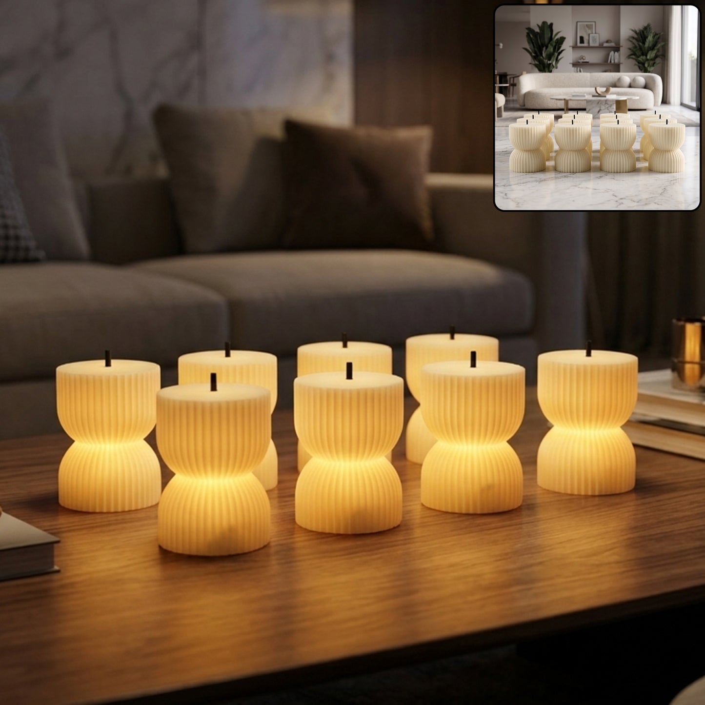 22948 flameless LED tealight candle set hero