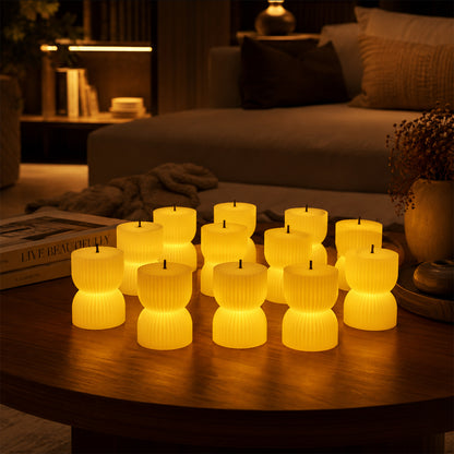 flameless LED candles warm festive lighting