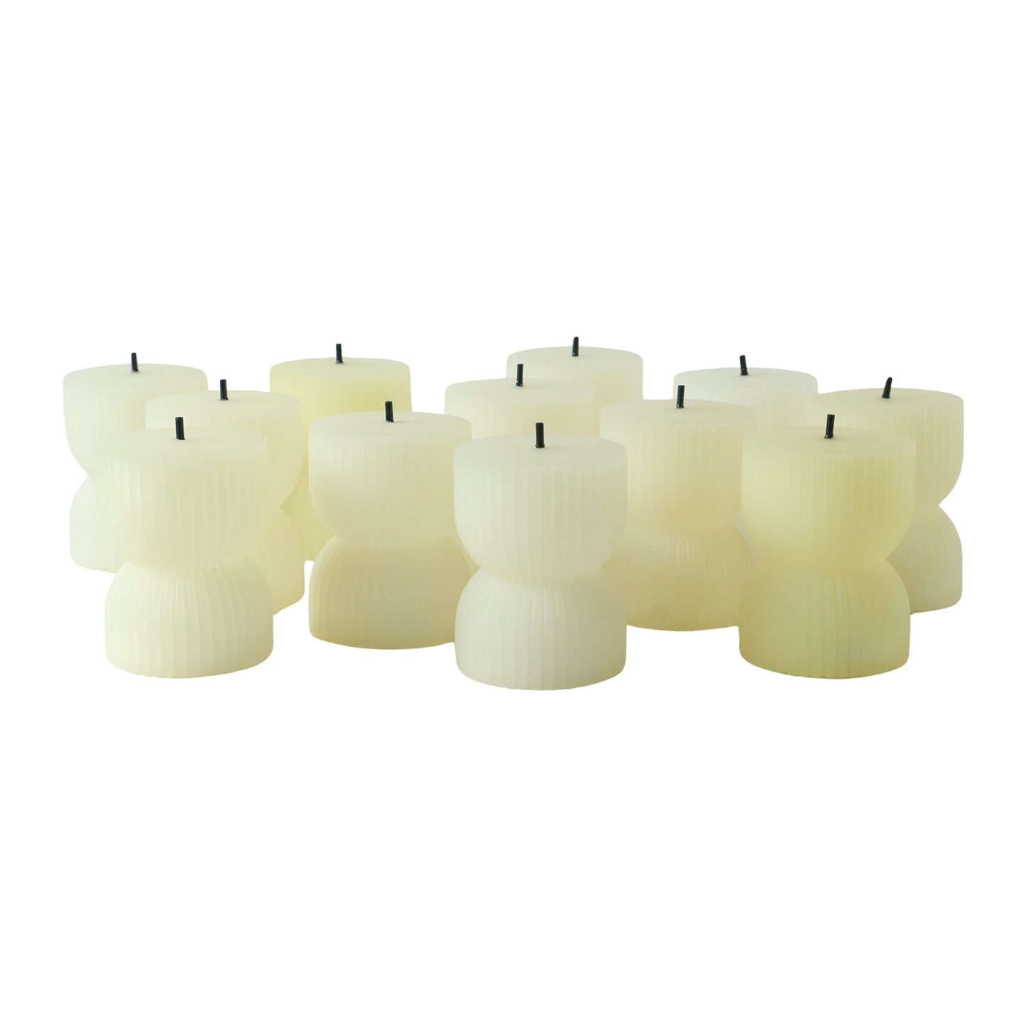 flameless LED candle set white background