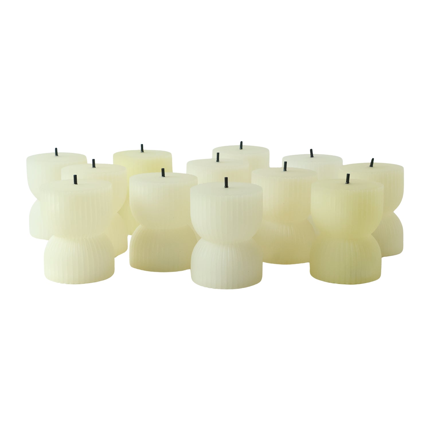 flameless LED candle set white background