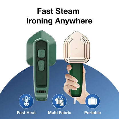 Mini Steamer & Iron: 2-in-1 Portable Travel Friendly