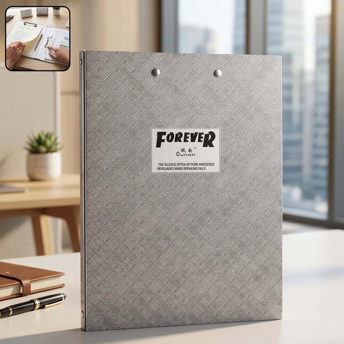 A4 size spring file folder with sturdy clip for office and school documents