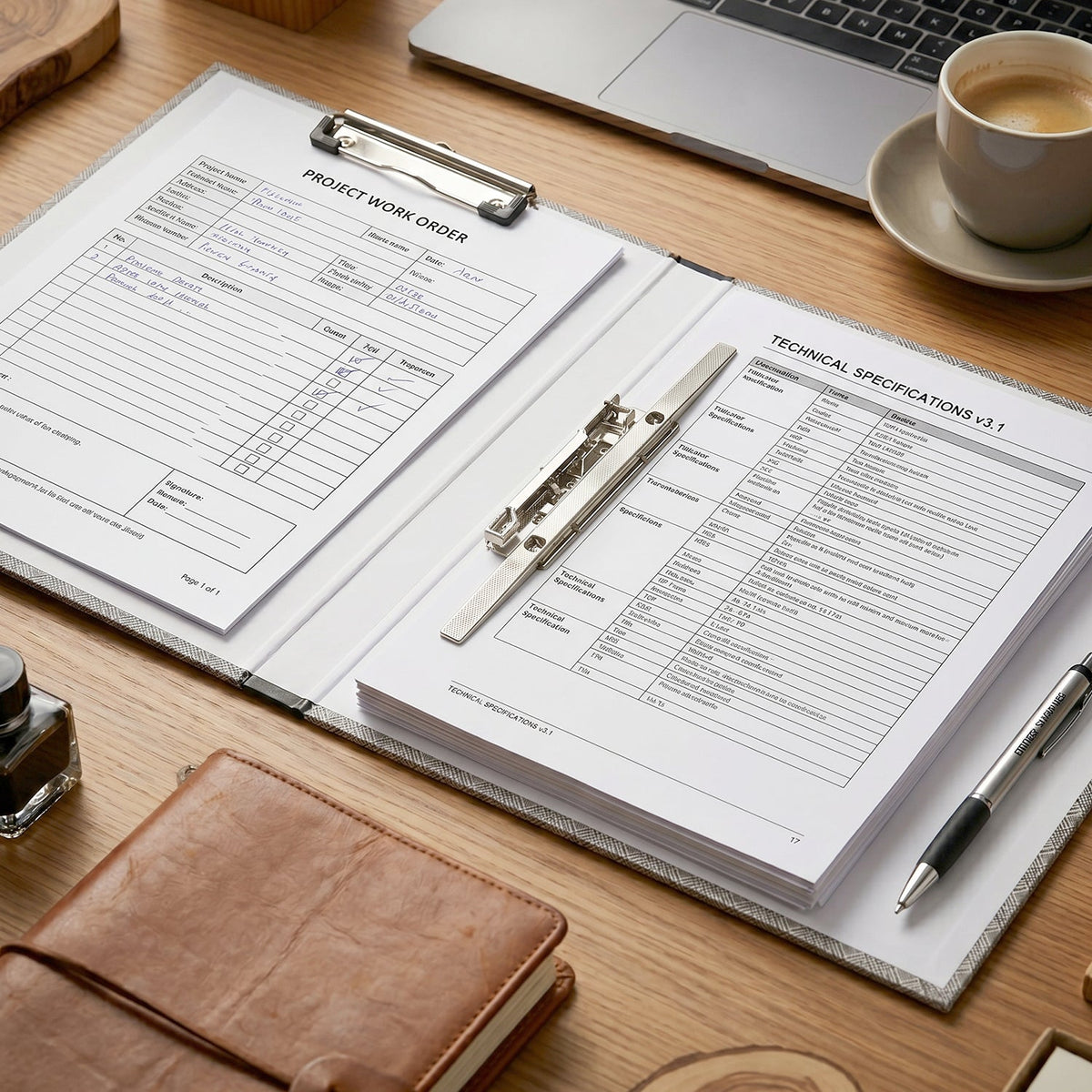 Lightweight A4 document folder that fits into bags, drawers, and shelves