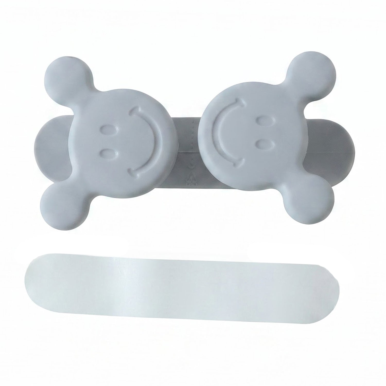 Plastic self adhesive wall hook on white background