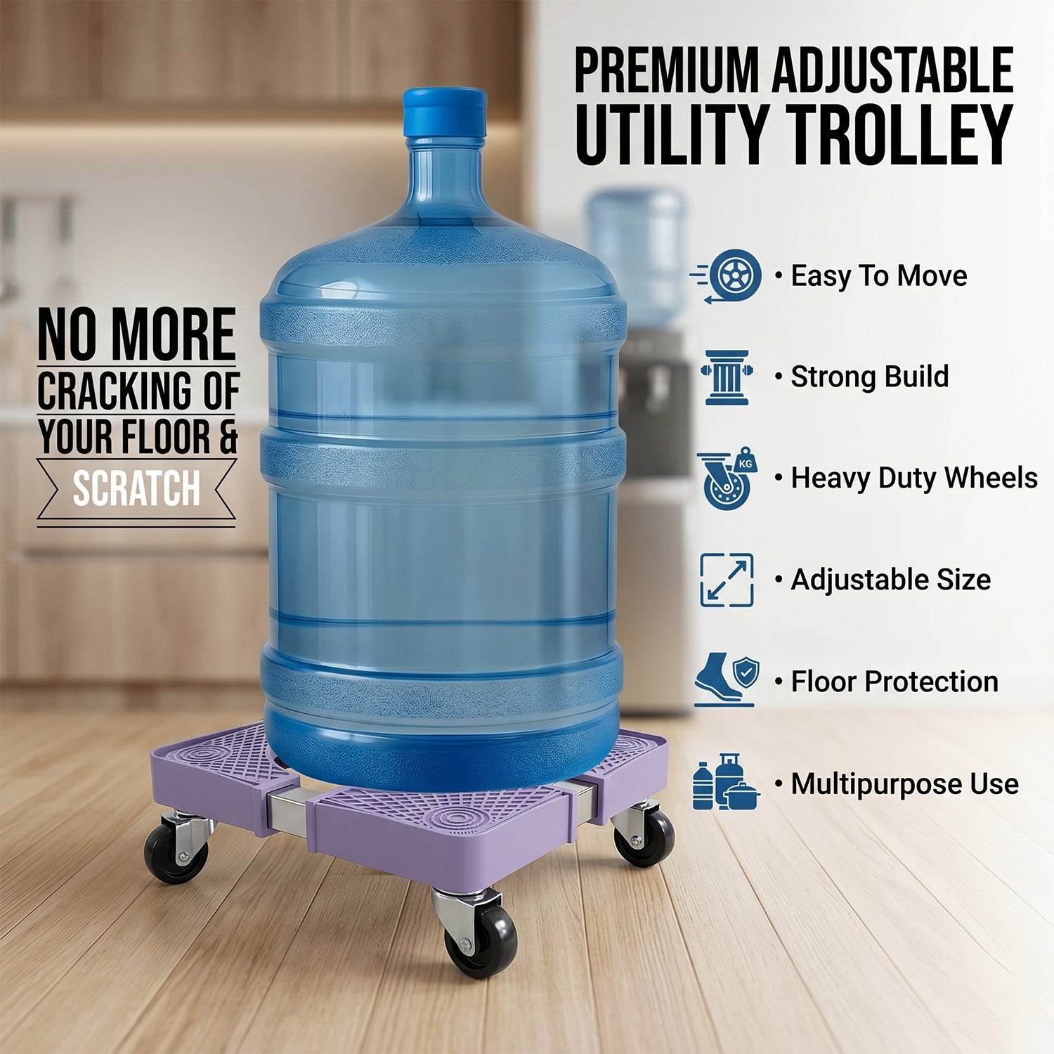 Washing Machine Stand with Wheels Adjustable Movable Base for Fridge (1 Pc)