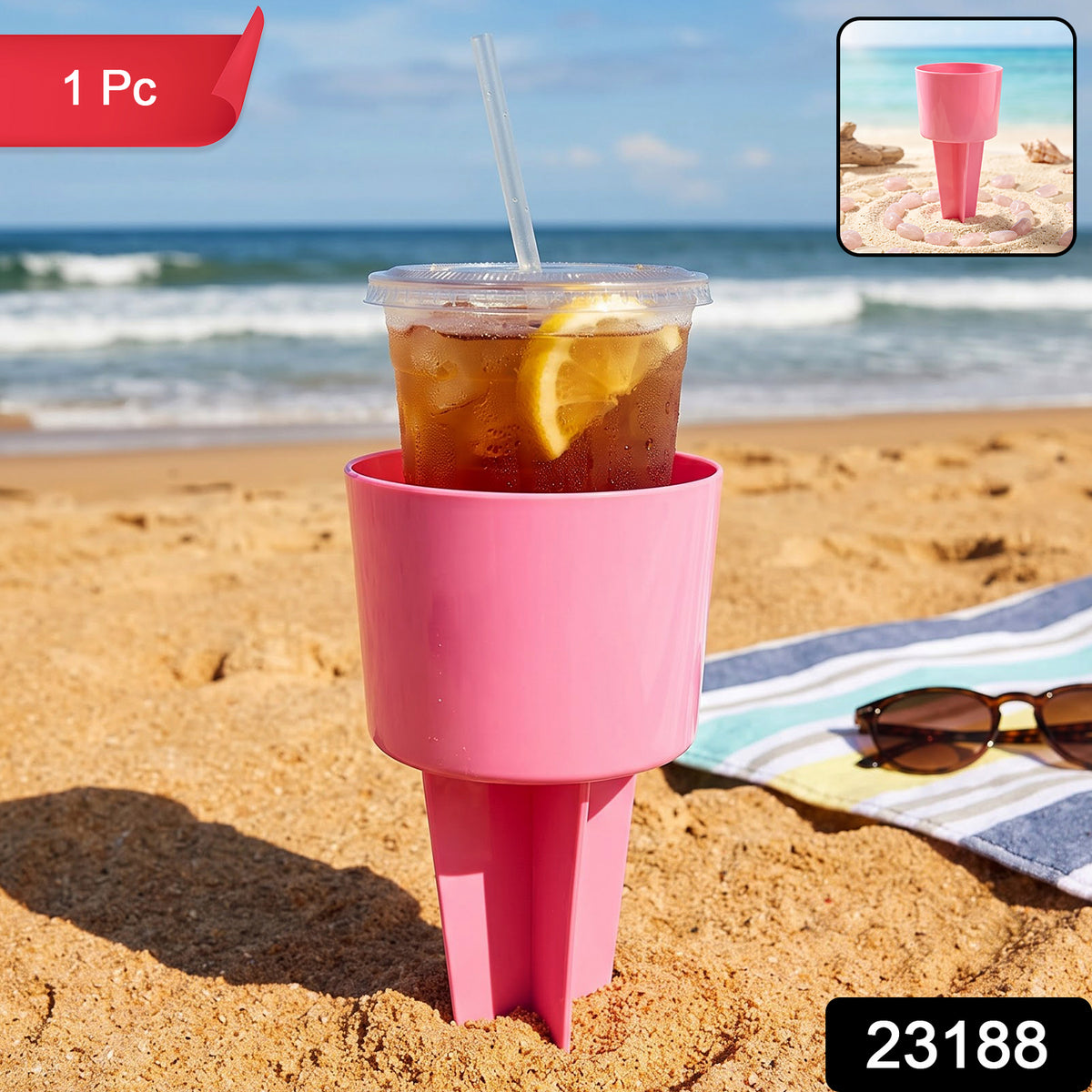 23188 beach beverage sand cup holder