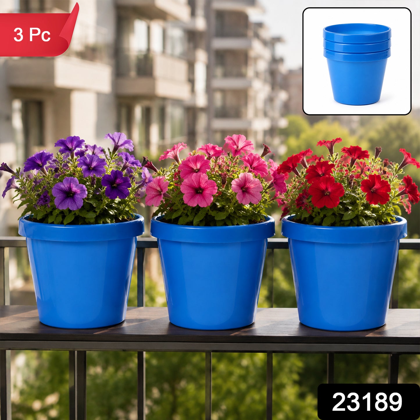 23189 round plastic planter pot SKU image