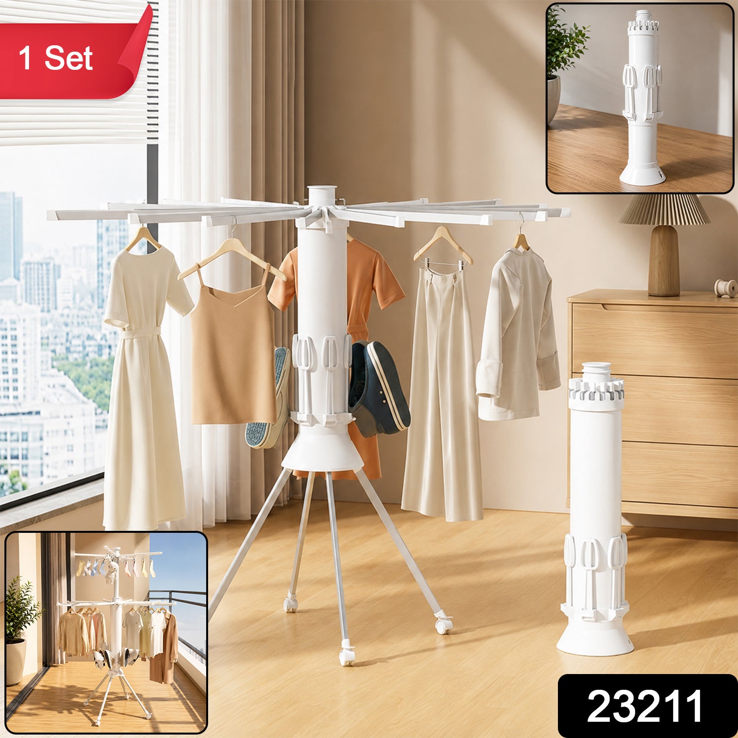 23211 octopus folding clothes drying hanger SKU