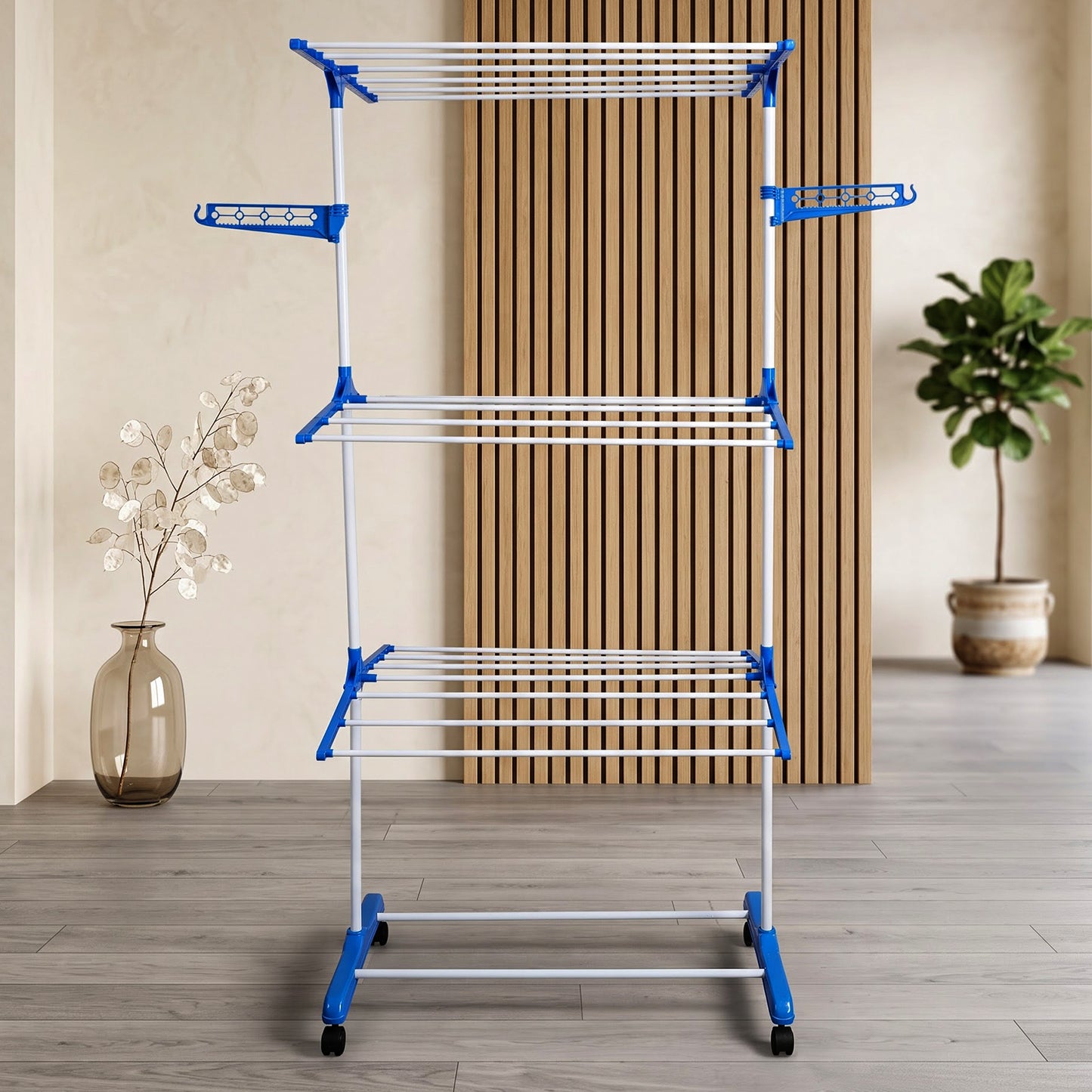 3 tier clothes drying stand front view