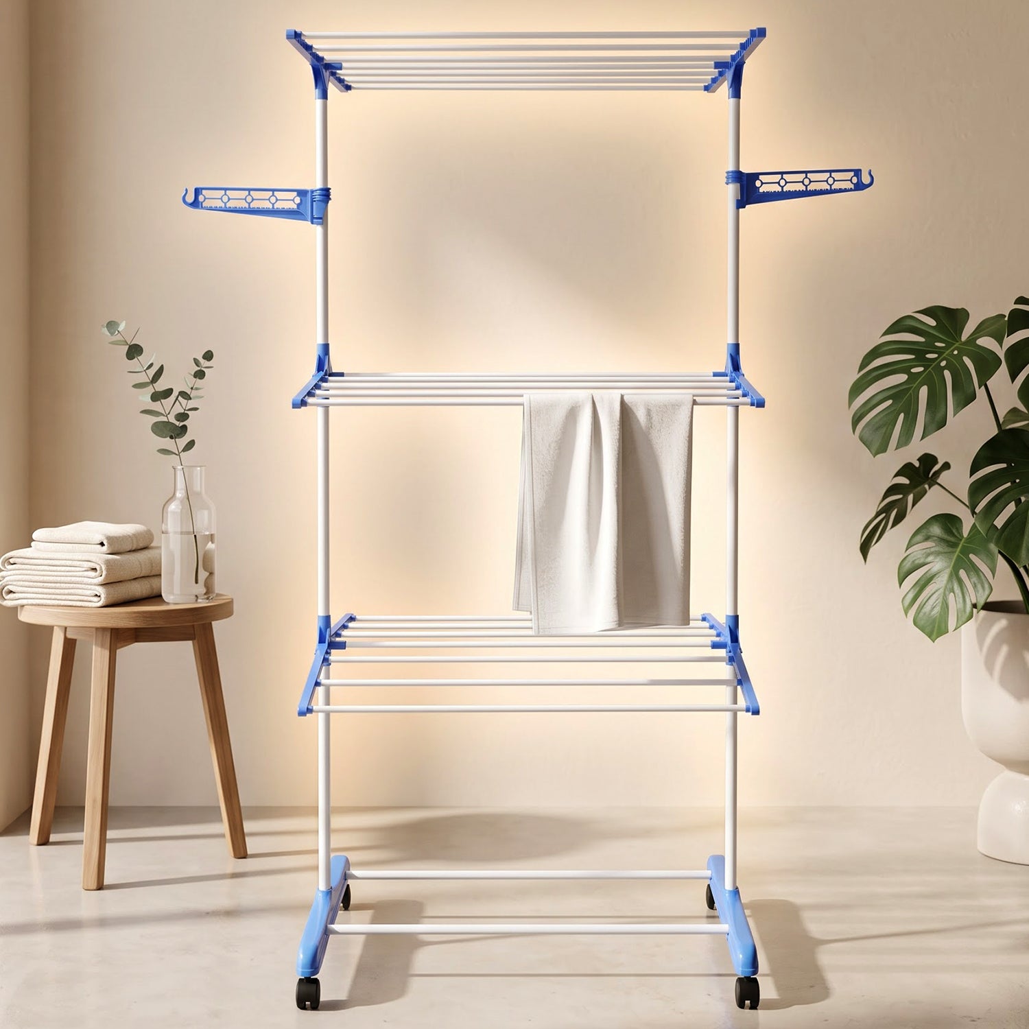 3 layer indoor clothes drying rack