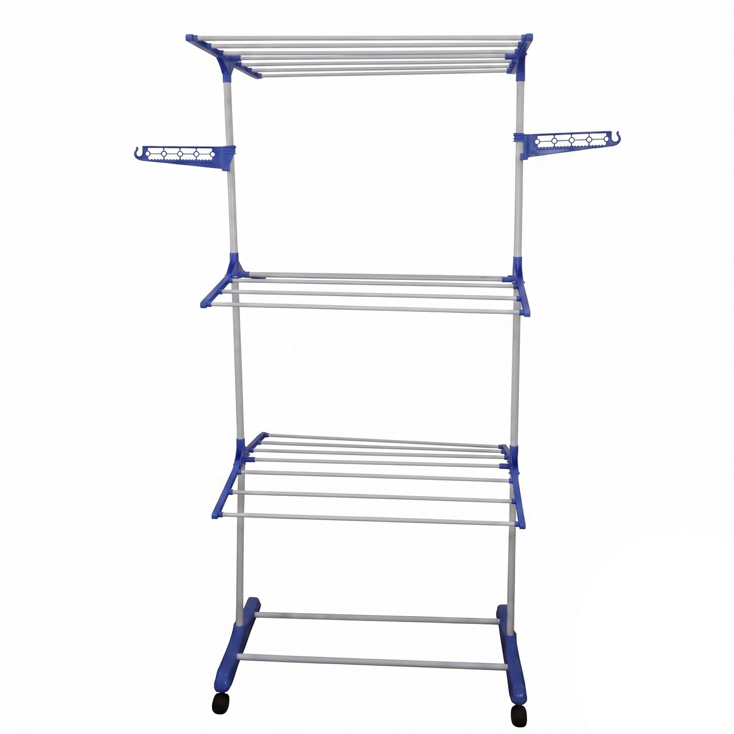 Foldable clothes drying stand on white background