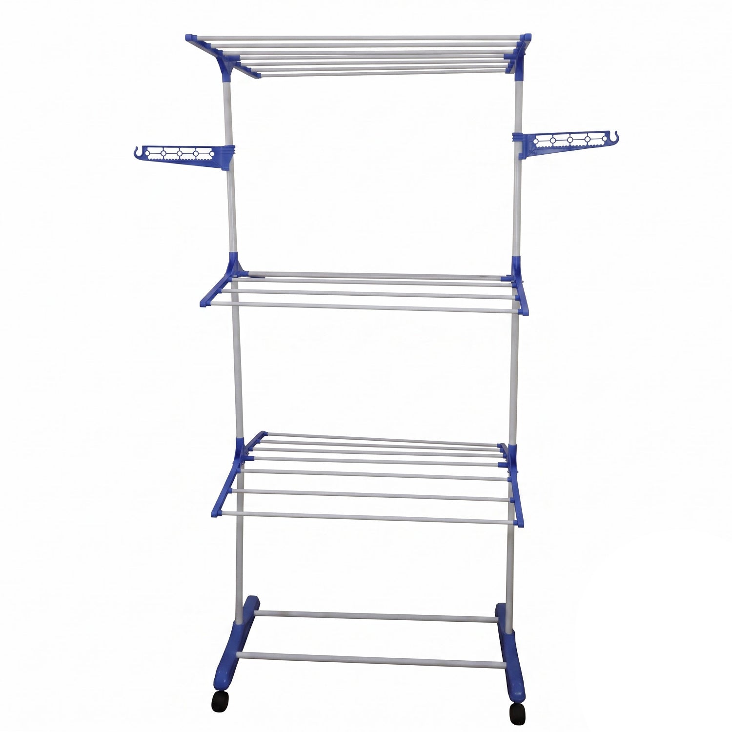 Foldable clothes drying stand on white background