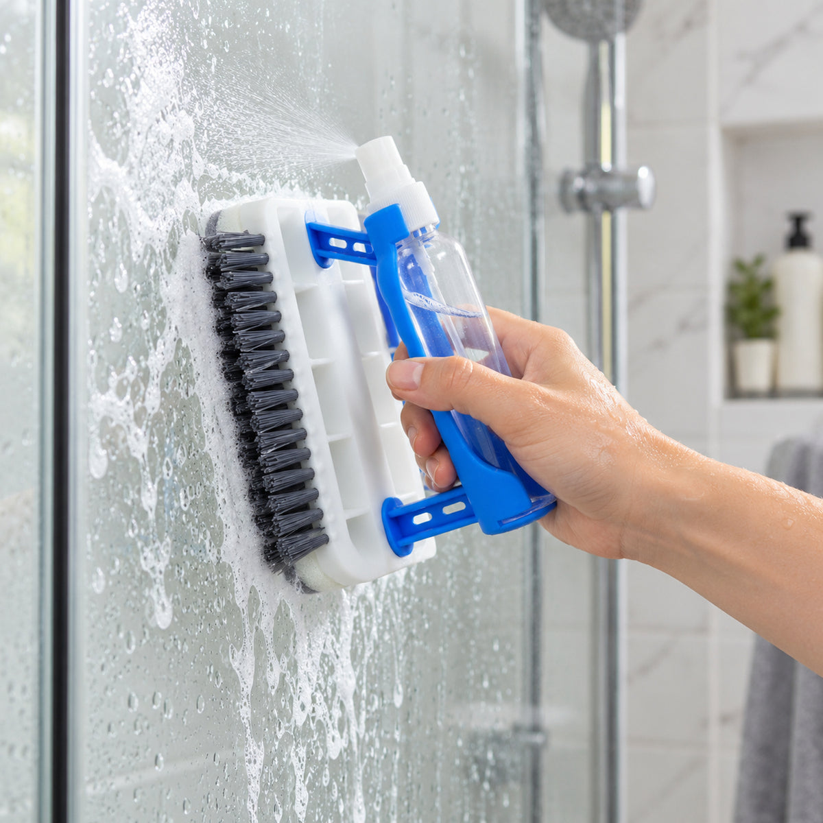 Cleaning brush wiping pad detail