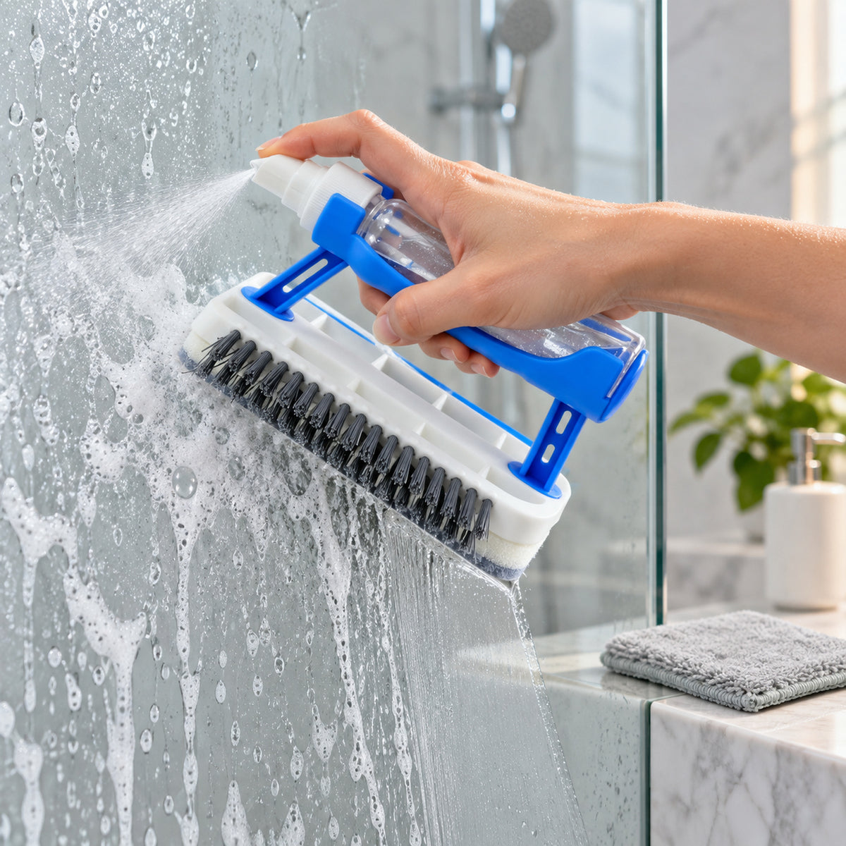 Multipurpose cleaning brush white bg