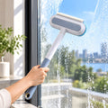 Multifunctional Window Cleaning Brush with Wiper Edge and Detail Brush (1 Pc)
