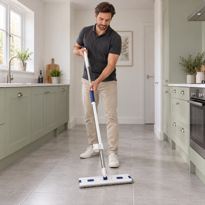 Hand wash free flat mop and folding bucket - kitchen cleaning