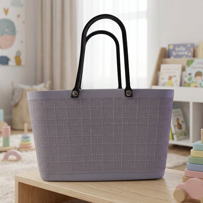 Lightweight reusable shopping bag with modern woven design for easy carrying