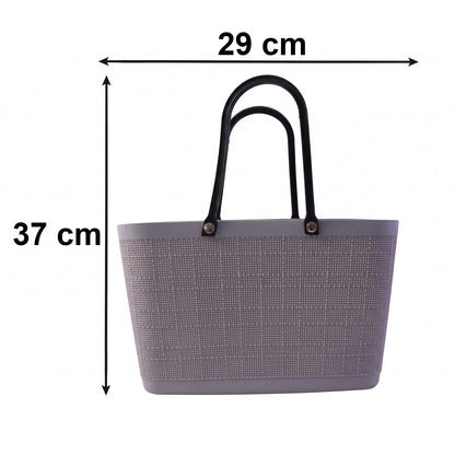 Size details of durable woven plastic shopping bag with handles