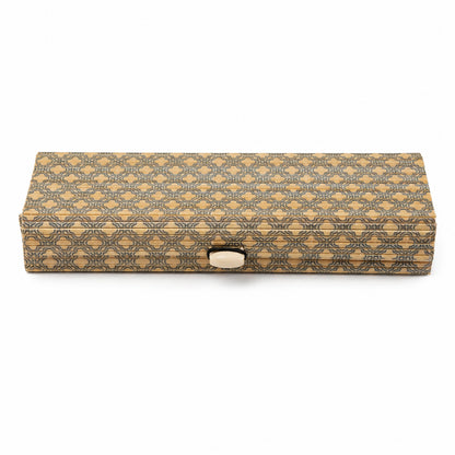 Decorative wooden empty box on white background