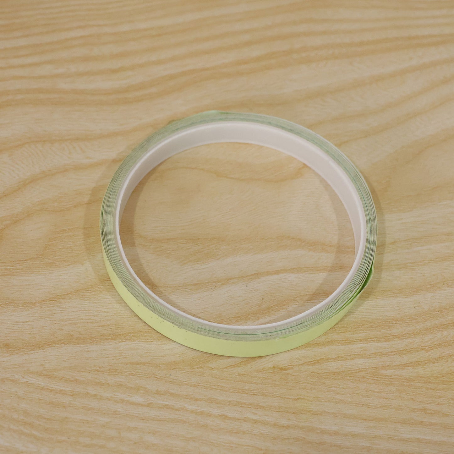 Actual photo of fluorescent glow tape roll