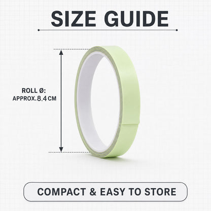 Glow tape roll size guide