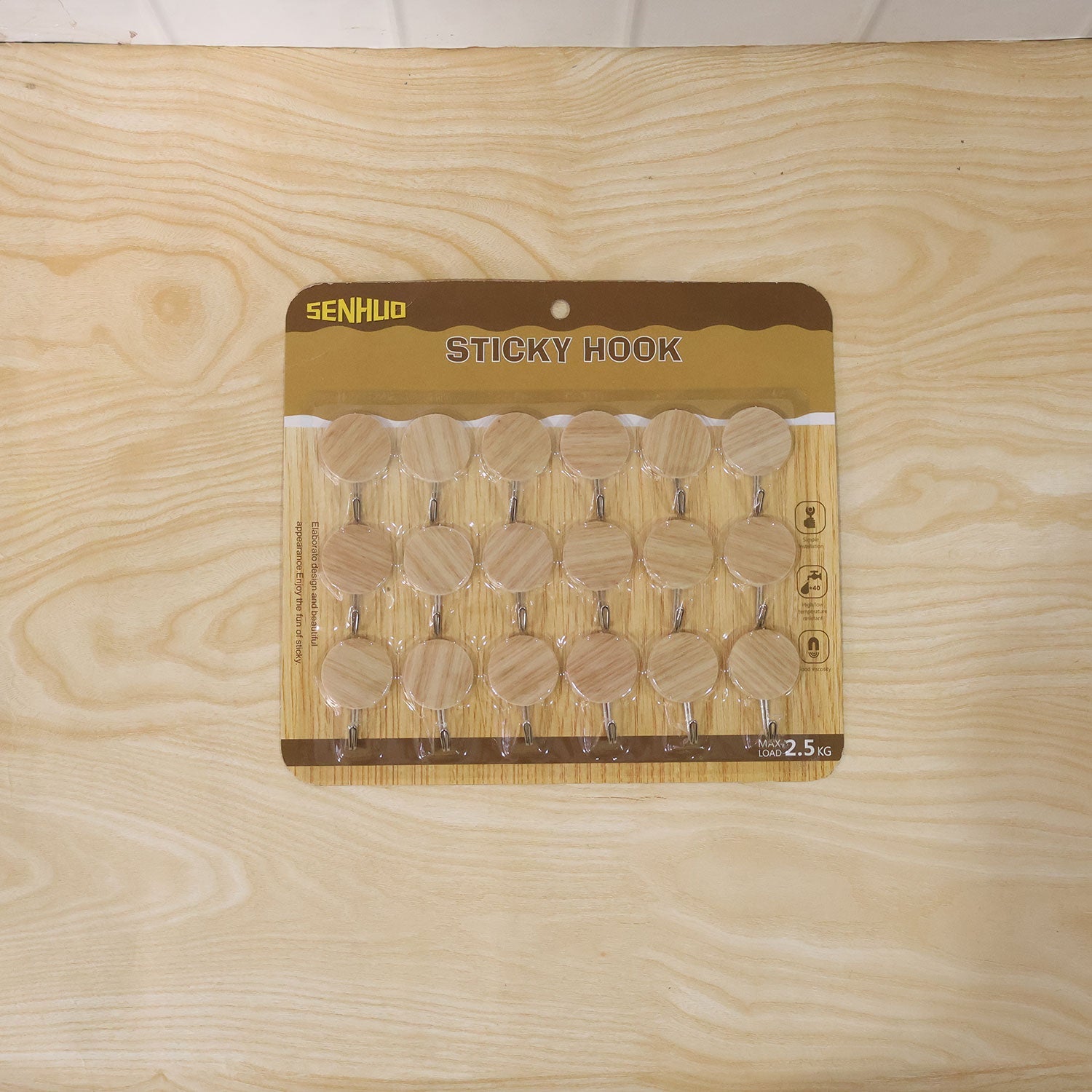 23320 self adhesive wall hooks size feature