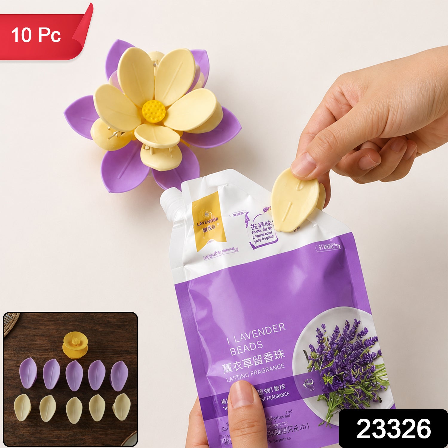 23326 plastic double layer flower clip SKU image