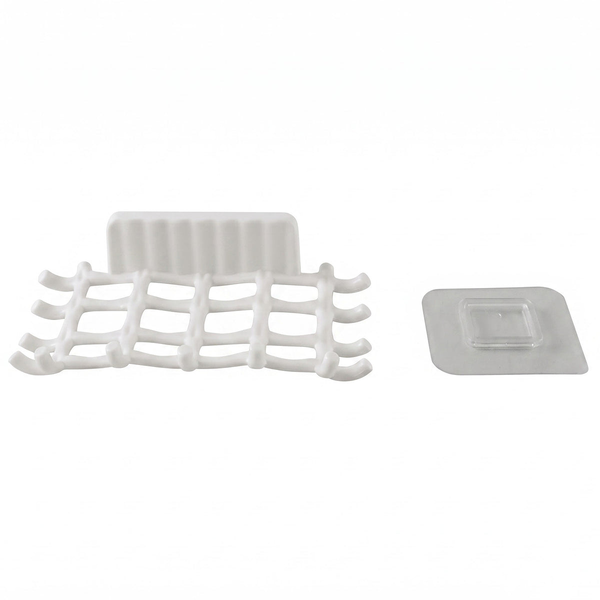Plastic wall mount soap dish white background