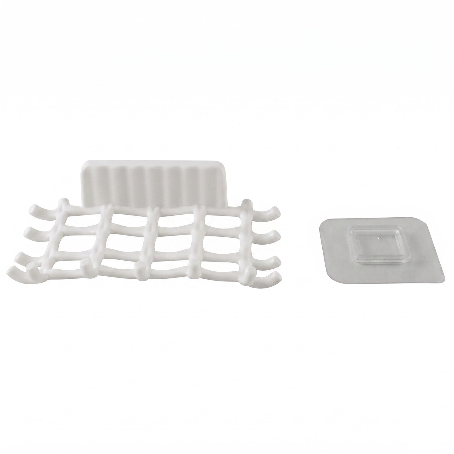 Plastic wall mount soap dish white background